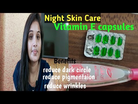 Benefits Of Vitamin E capsules||Night Skin Care with Vitamin E capsules#Vitamin E#charming sruthi