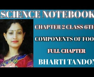 COMPONENTS OF FOOD||CHAPTER 2||CLASS 6TH||FULL CHAPTER||