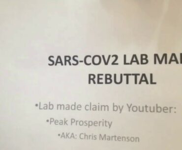 SARS-COV2 (Covid19) Furin Site: Rebuttal to Peak Prosperity / Chris Martenson