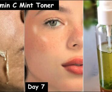 Apply Vitamin C Mint toner/Serum for 7 Days & get GLASS SKIN, Remove Wrinkles| Skin Whitening