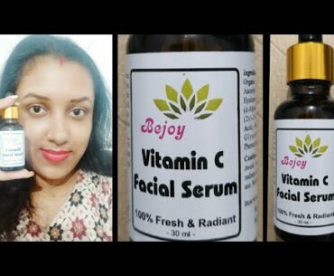 Bejoy vitamin c facial serum // HONEST REVIEW AND DEMO