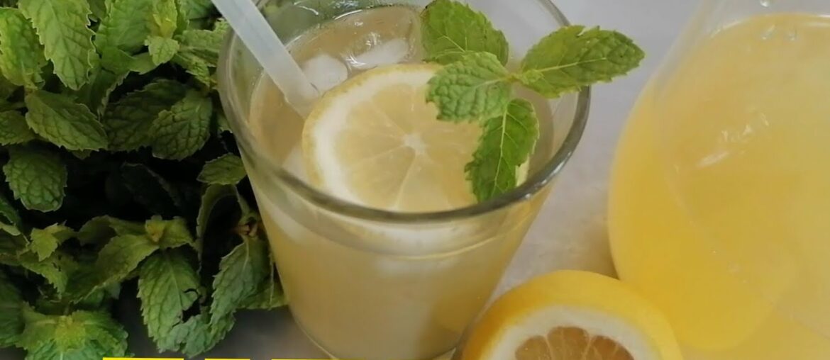 Fresh Mint and Ginger Lemonade | How to make lemonade | Delicious Vitamin C