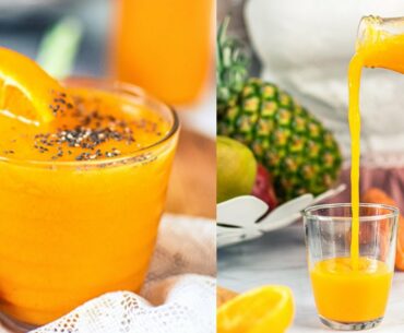 Immunity Boosting Orange Smoothie - Vegan - Gluten Free - Mango Carrot Orange Detox Smoothie