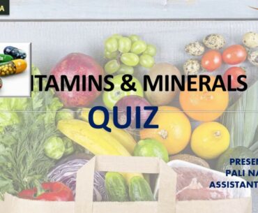 Vitamins and Minerals MCQs