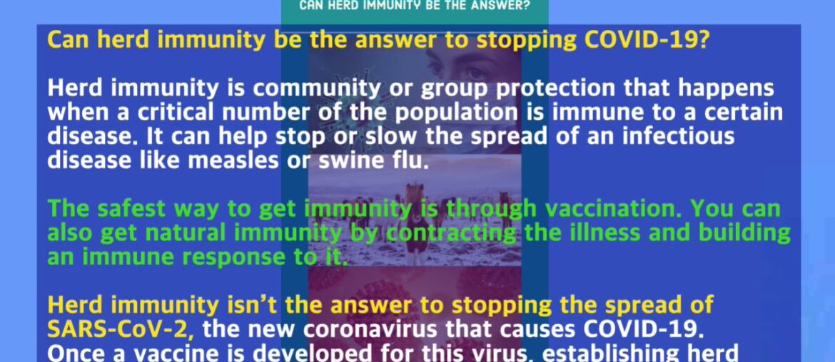 Can Herd Immunity be the Answer to Stopping COVID-19?