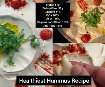 Hummus Healthy recipe Full of nutritions, Vitamins, calcium and minerals.