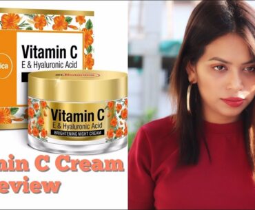 BEST VITAMIN C CREAM ||St.Botanica Vitamin C E& Hyaluronic Acid Brightening Night Cream Review