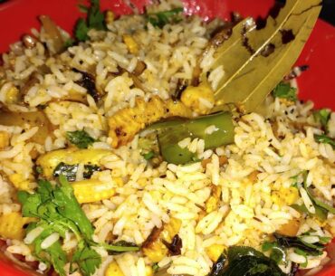 Baby corn fried rice,  a healthy recipe #babycorn #friedrice #guppacuisines #weightloss