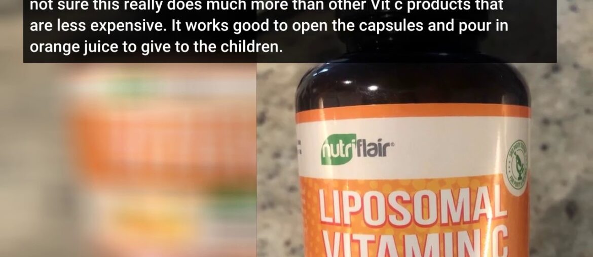 NutriFlair Liposomal Vitamin C 1400mg, 180 Capsules - High Absorption, Fat Soluble VIT C, Antio...