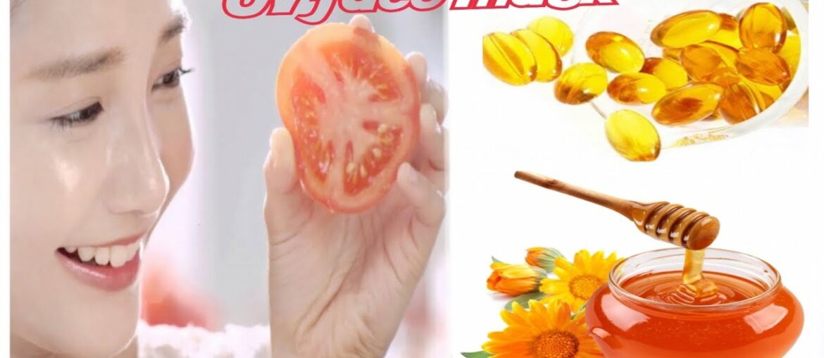 UV face mask Brighten dull skin and look young with Vitamin E Tomato and Honey