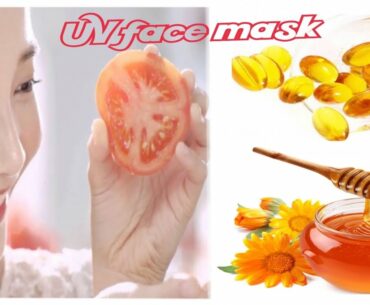 UV face mask Brighten dull skin and look young with Vitamin E Tomato and Honey