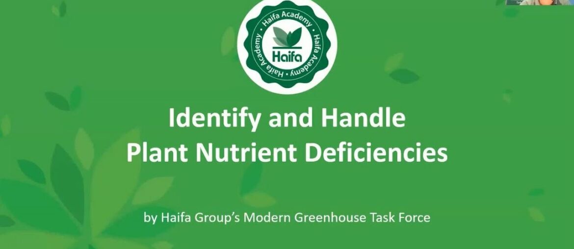 Webinar: How to identify and handle plant nutrient deficiencies  - Part 1