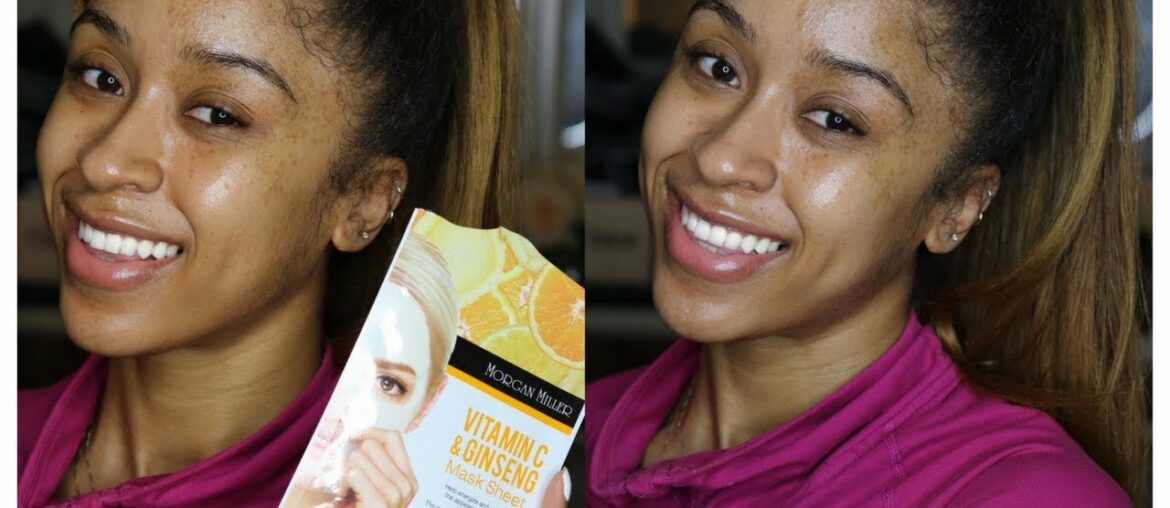 AFFORDABLE VITAMIN C SHEET MASK FOR GLOWING SKIN! | Morgan Miller Skincare Review + Demo