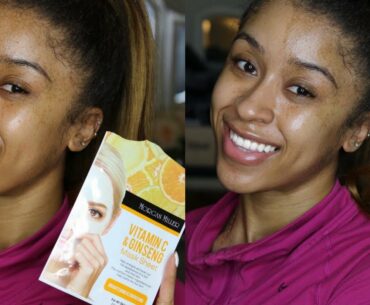 AFFORDABLE VITAMIN C SHEET MASK FOR GLOWING SKIN! | Morgan Miller Skincare Review + Demo