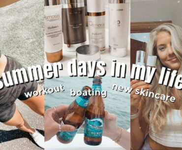 days in my life: huge skincare haul, boating, working out + running errands!