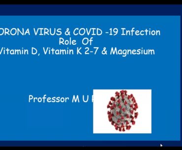 Dr  MUR Naidu My webinar on" COVID-19 Role of  Vitamin D , Vitamin K2-7 & Magnesium "