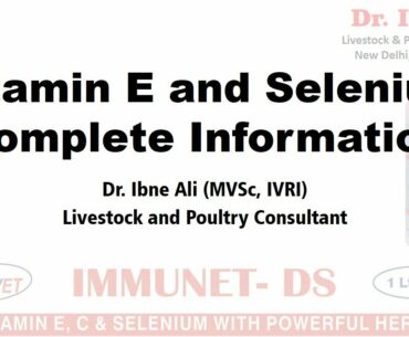 Vitamin E and Selenium in Poultry Farming Complete Info in HIndi. Immunet Ds