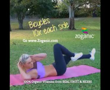 Reliable Core Ab Workout for Women - Zoganic Vitamin Drink Mix