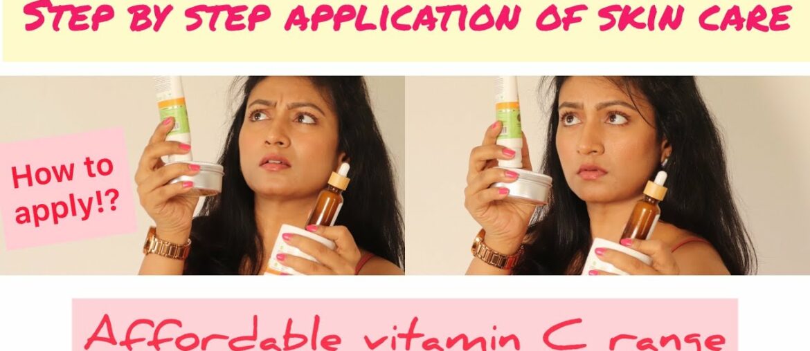 How to || Step by step application of night care products || Affordable vitamin c || #GottaCMyGlow