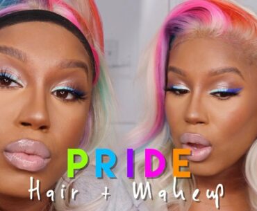 PRIDE INSPIRED HAIR + MAKEUP| TESTING ESHA FUSION GLUE