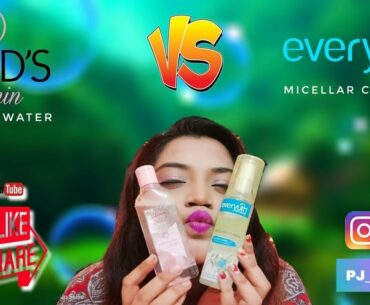 #makeremover #ponds #everyouth  Pond's Vitamin Micellar Water v/s |Everyouth Naturs| Makeup Cleanser