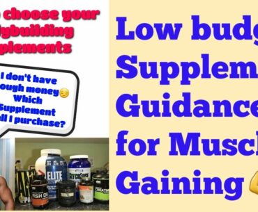 Best Supplement stack for Muscle Gaining| Low budget Supplement for Bigenners