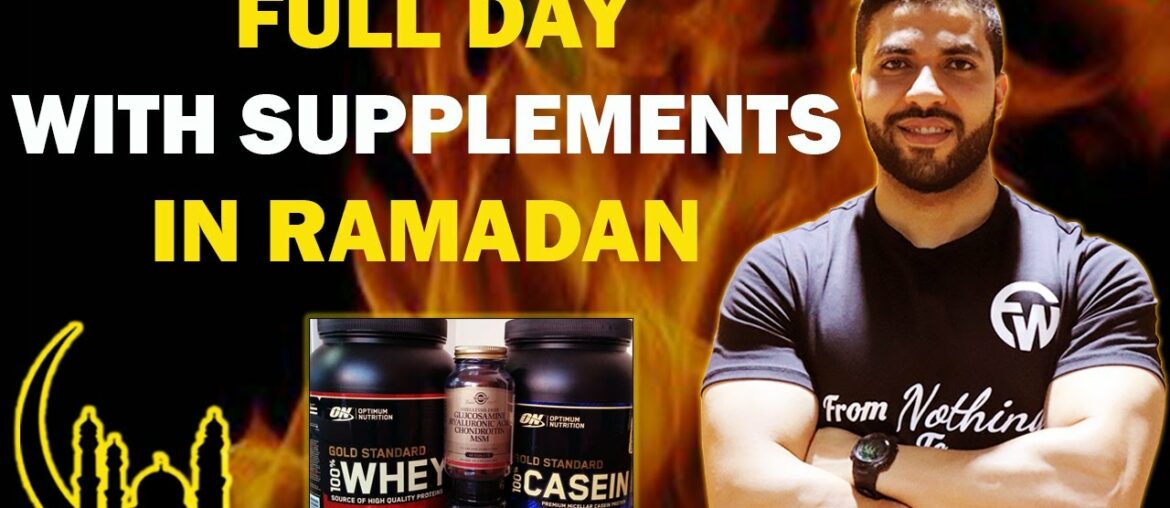 Full Day with Supplements IN RAMADAN!! | Ramadan Fitness Guide | Arabic with English Subtitles