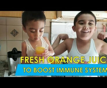 Fresh orange juice to boost our immune system