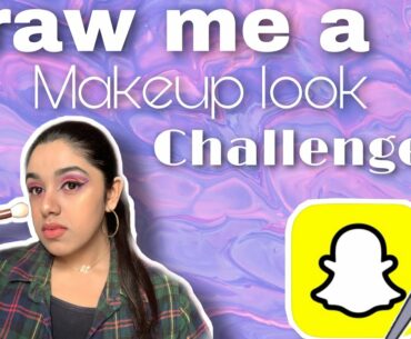 Draw me a makeup look challenge || OshareeyaRai #oshsquad #drawmeamakeuplook