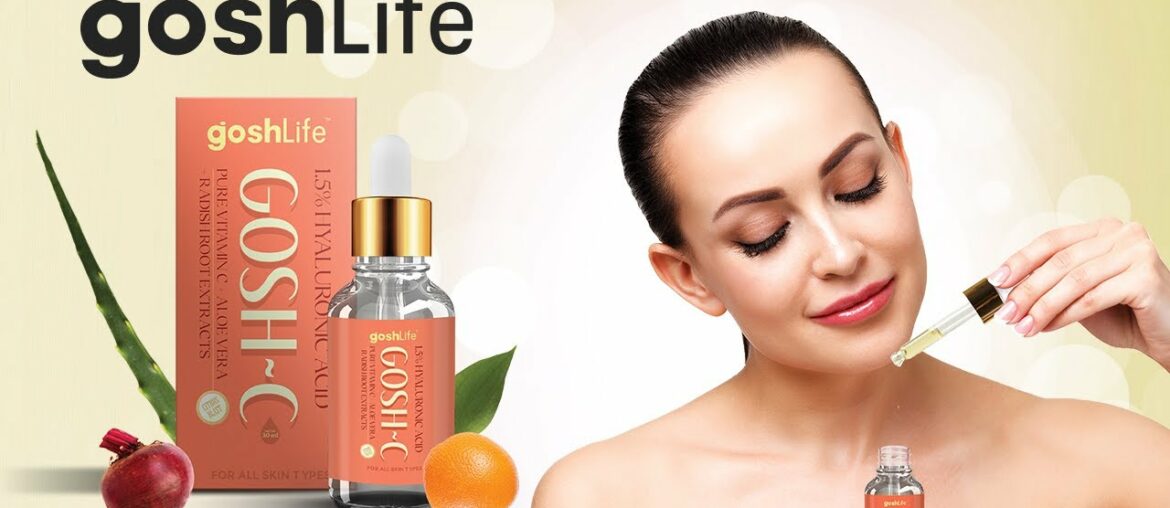 GoshC - Vitamin C Serum with Hyaluronic Acid & Aloe Vera Extracts for Anti Aging & Brighter Skin