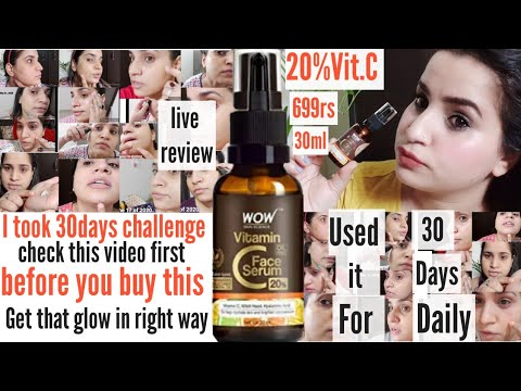 #wowvitcserum|30days challenge with Wow Vitamin c serum|20%Vitamin C serum for face|Bhawna sharma