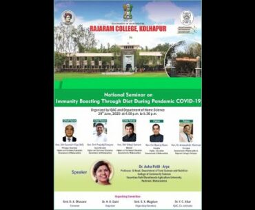 National Seminar on "IMMUNITY BOOSTING DURING PANDEMIC COVID 19"