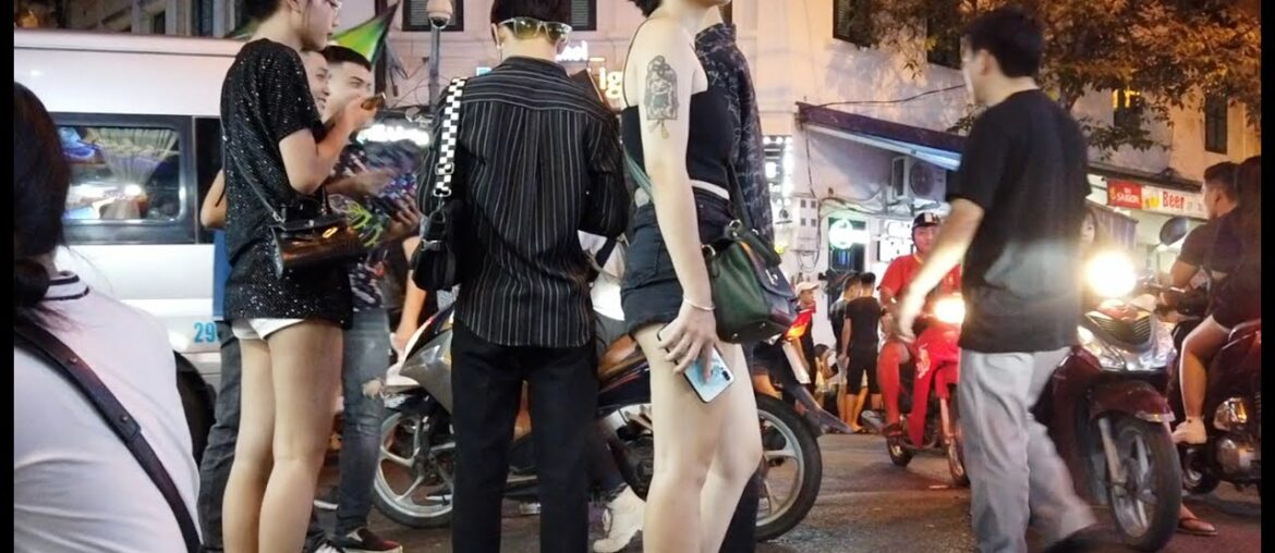 Colorful Nightlife of Hanoi, Vietnam right before COVID19, Local street, Jazz bar, Nightclub