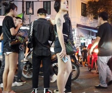 Colorful Nightlife of Hanoi, Vietnam right before COVID19, Local street, Jazz bar, Nightclub