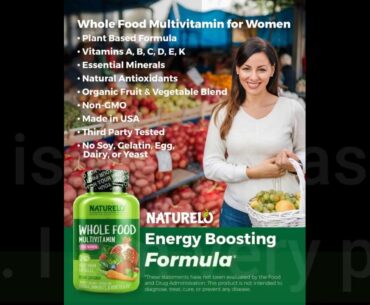 Whole Food Multivitamin for Women and Men - Natural Vitamins, Minerals, Raw Extracts - Best Sup...