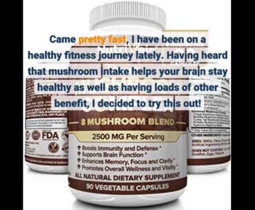 Mushroom Complex (90 caps) - Blend of 10 Organic Mushrooms - Immune Booster Wellness Formula -...