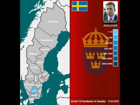 Spridning av Coronavirus i Sverige [spread of coronavirus in sweden]