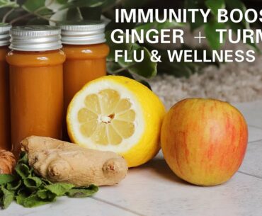 DIY Ginger Turmeric Flu & Wellness Juice Shots (Immunity Boost)