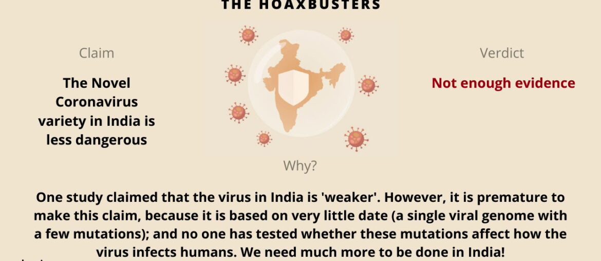 Hoaxbusting @IndSciCOVID Part1 [English]: Will Indian summer or Indian immunity save us?