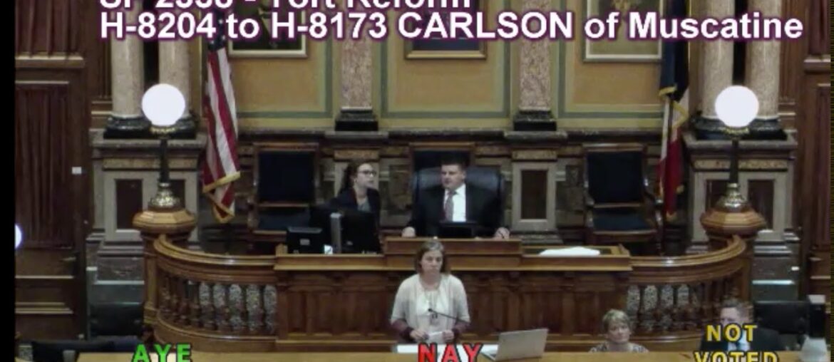 Ashley Hinson ducks out during Iowa House COVID-19 immunity debate