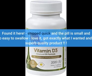 Zahler Vitamin D3 3000IU, All-Natural Supplement Supporting Bone Muscle Teeth and Immune System...