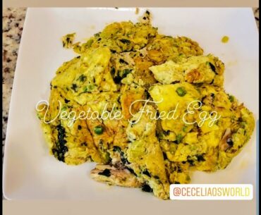 Vegetable Fried Egg For Weight Watchers