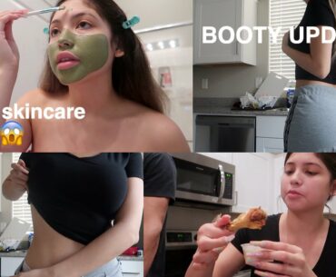 Skincare, New place, trying to gain weight? | VLOG