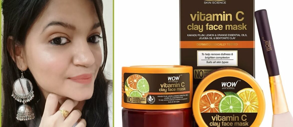 New launch "WOW Vitamin C Clay Mask" Review | Vitamin C face mask  review