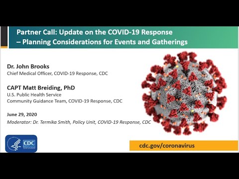 CDC COVID-19 Partner Update: Planning Considerations for Events and Gatherings -  June 29, 2020