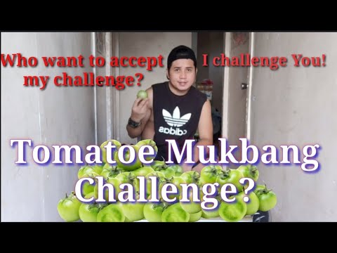 Tomatoe mukbang challenge! Who want to beat  and accept my challenge# Healthy Challenge