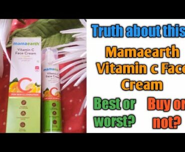 *Non-sponsered* Mamaearth Vitamin C face cream review l Mamaearth vitamin C face cream honest review