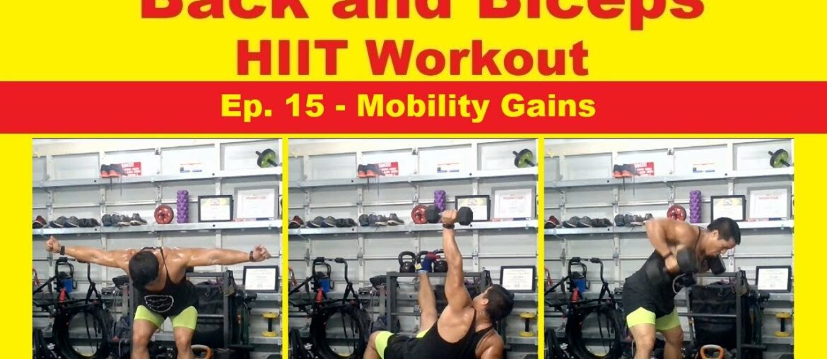 At home back and biceps workout with dumbbells Ep. 15 | Mobility Gains