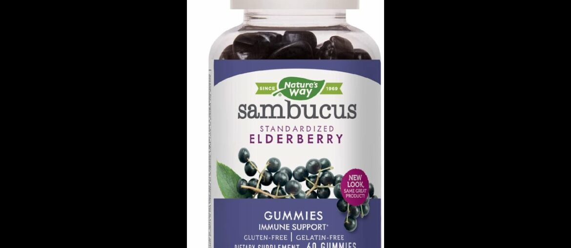 Nature's Way Sambucus Elderberry Gummies, Herbal Supplements with Vitamin C and Zinc,