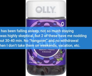 OLLY Restful Sleep Gummy Supplement with Melatonin & L-Theanine Chamomile, BlackBerry Zen,Suppo...